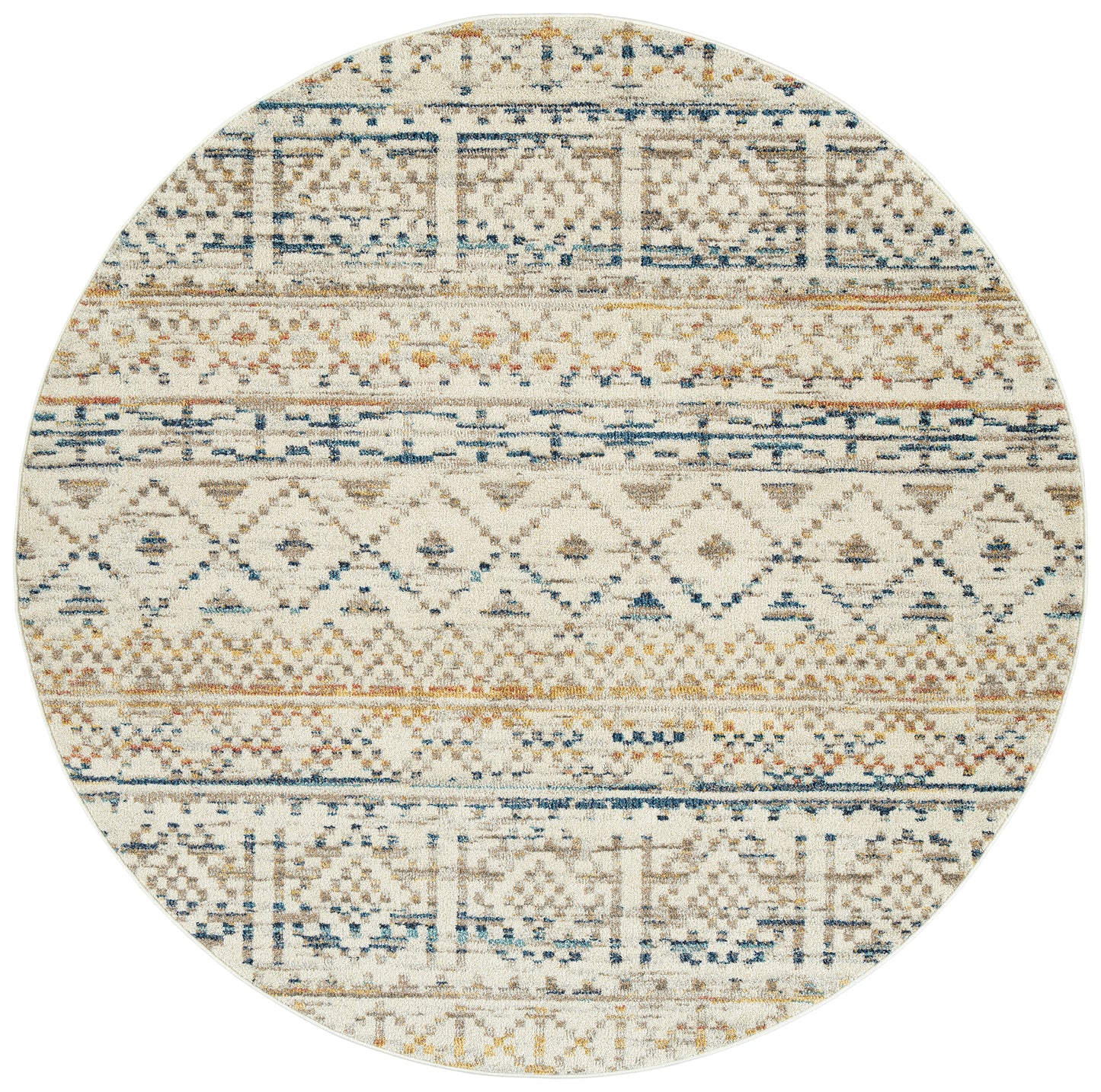 Kaleen Dasha Collection Ivory Red Area Rug 5'5" x 7'9"