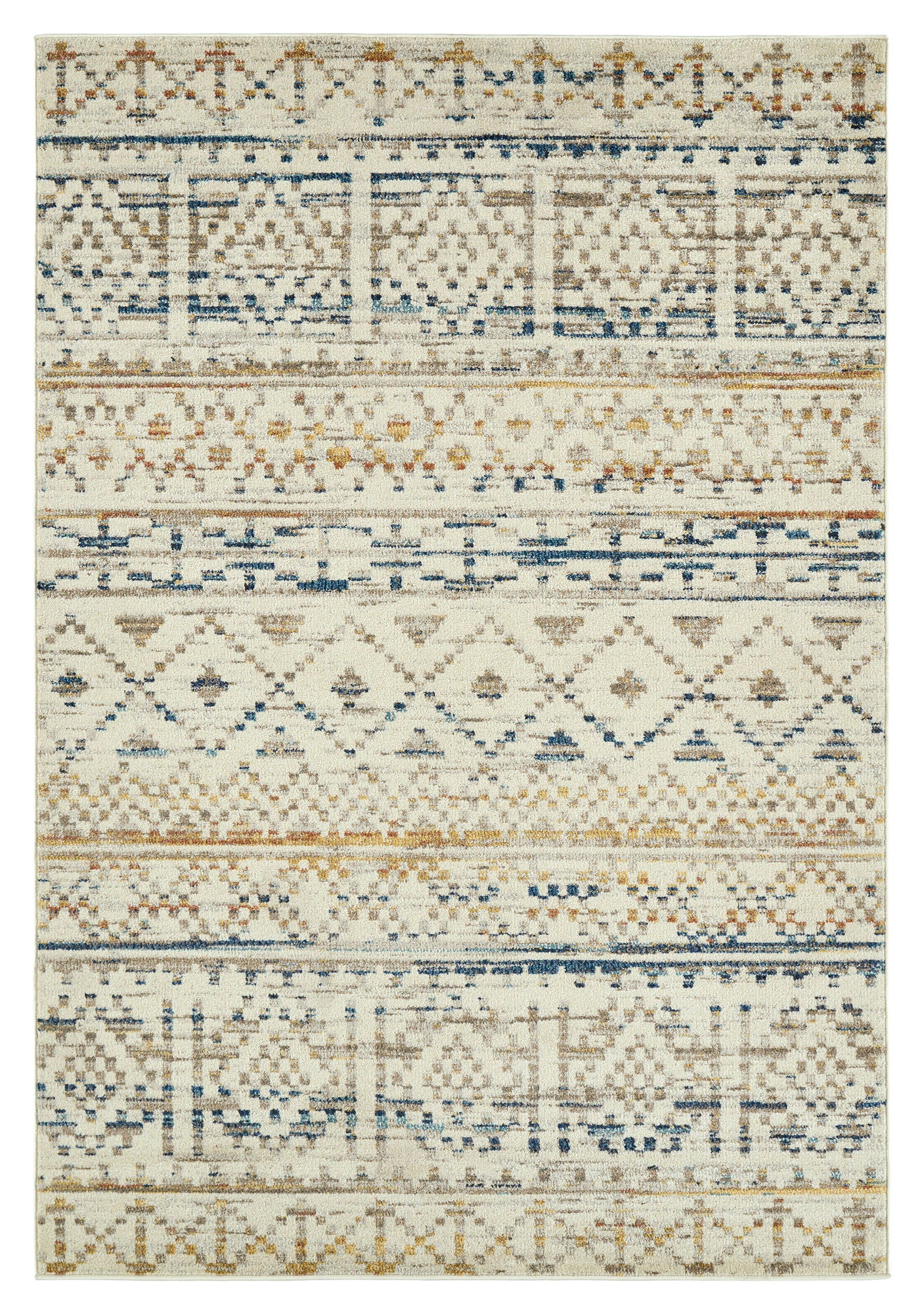 Kaleen Dasha Collection Ivory Red Area Rug 5'5" x 7'9"