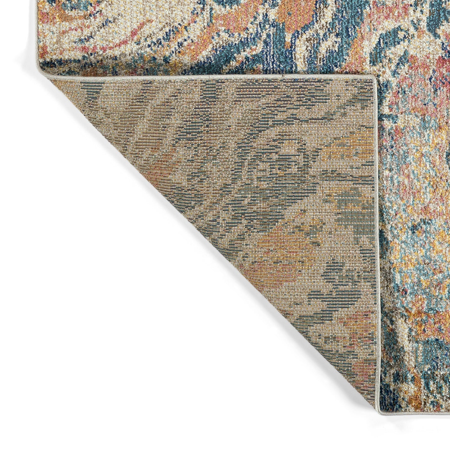 Kaleen Dasha Collection Multi Blue Area Rug 7'9" x 10'
