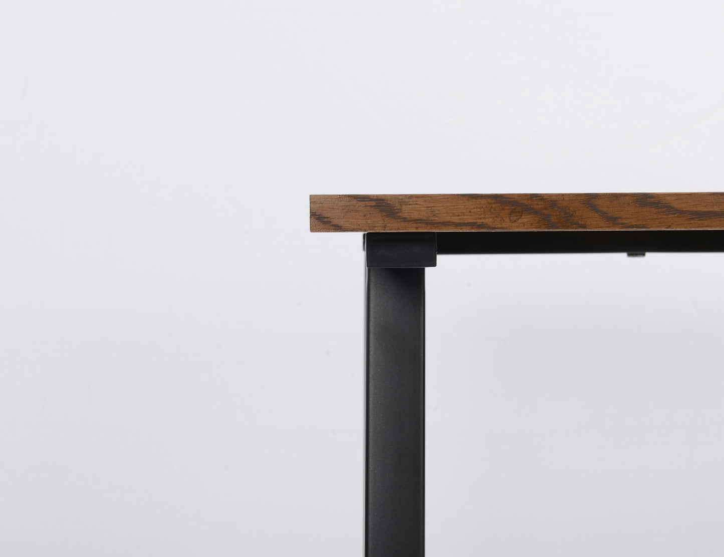 Aspen Oak finish wood and metal writing desk