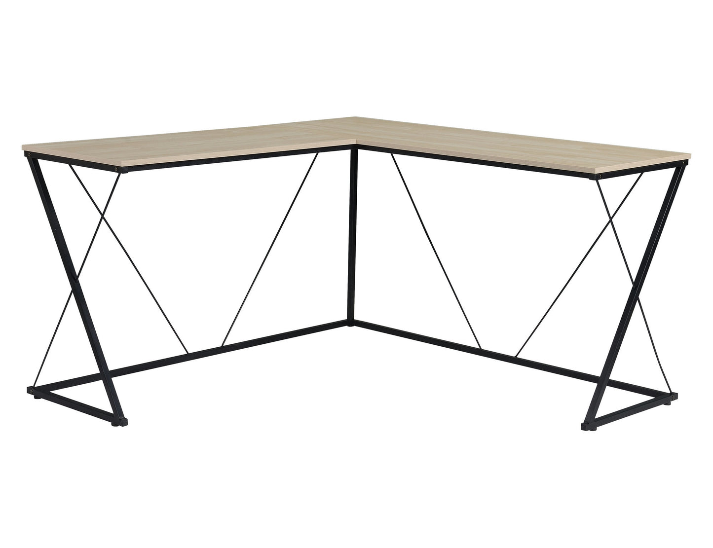 Acardia Light Oak L-Shape Corner Desk