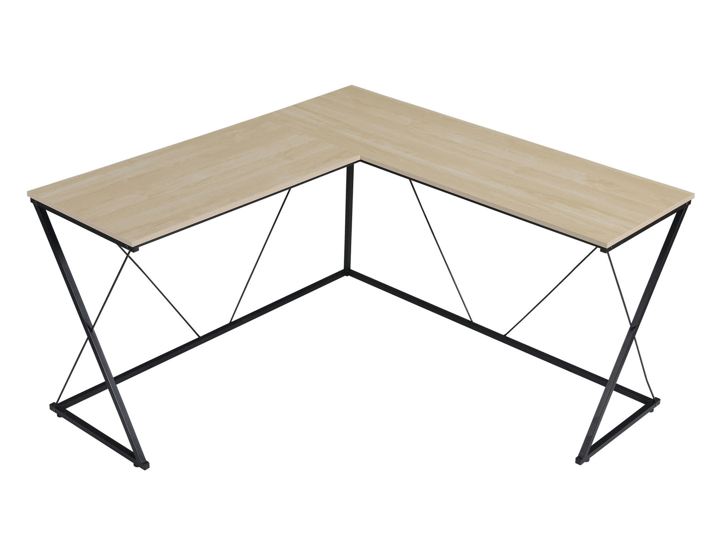 Acardia Light Oak L-Shape Corner Desk