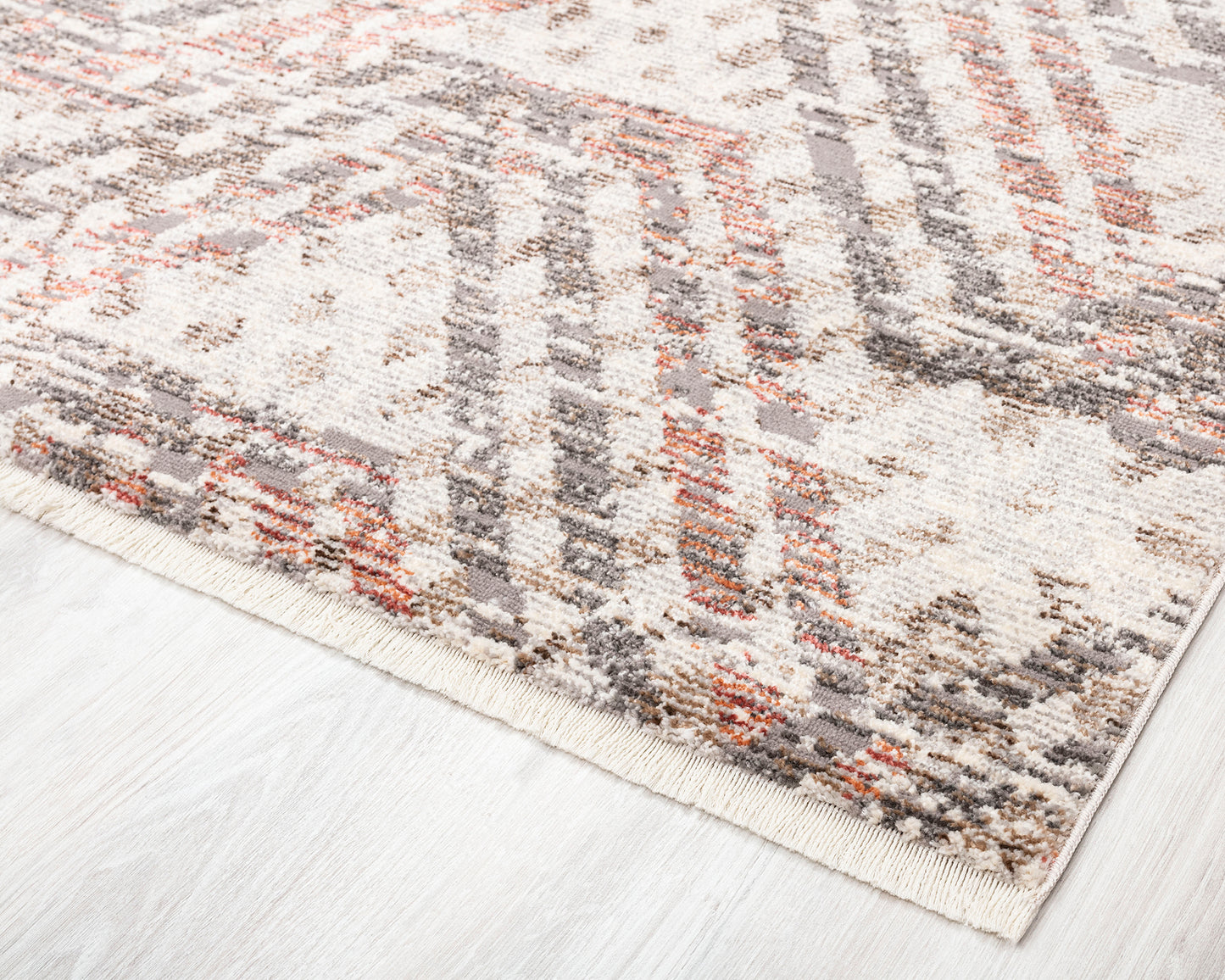 Kaleen Eddison Collection Gray Ivory Runner 2'7" x 7'6"