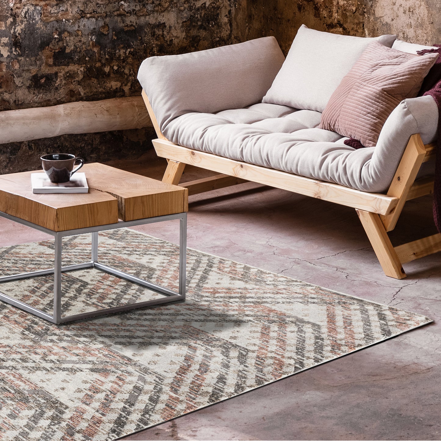 Kaleen Eddison Collection Gray Ivory Area Rug 3'11" x 5'3"
