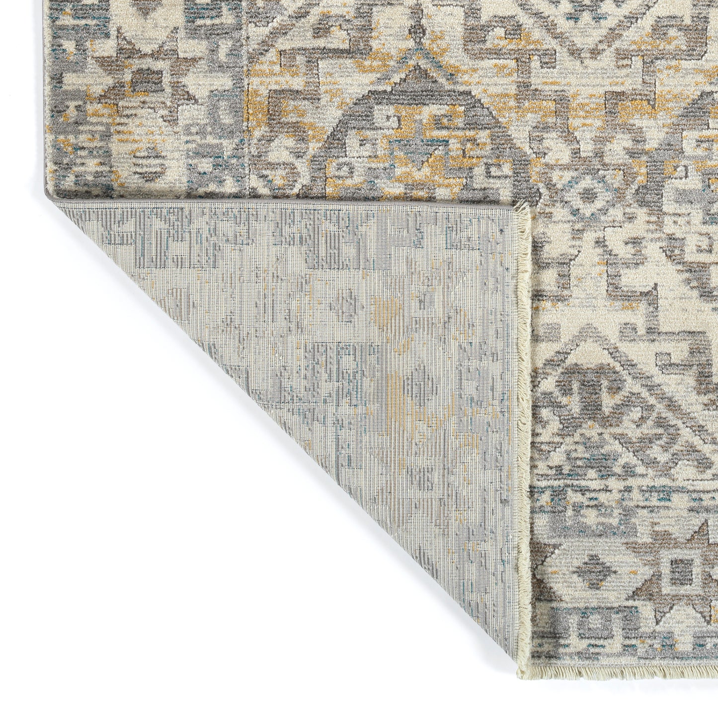 Kaleen Eddison Collection Ivory Gray Runner 2'7" x 7'6"
