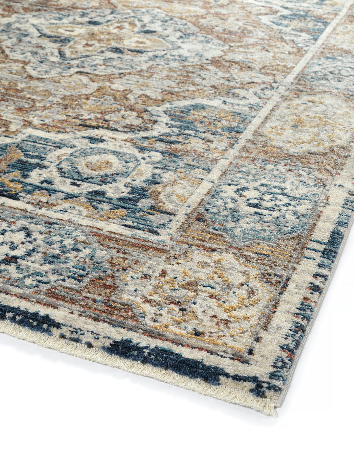 Kaleen Eddison Collection Multi Navy Throw Rug 2' x 2'7"