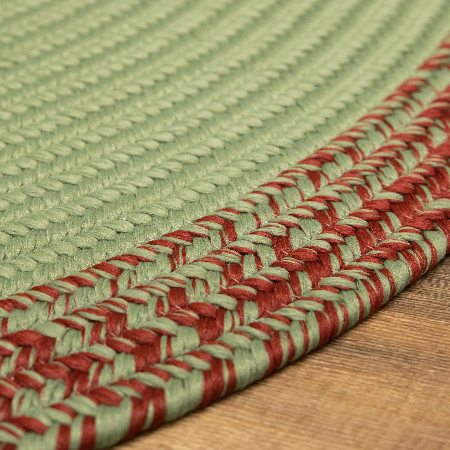 Bordered Under-Tree Christmas Reversible Round Rug - Green 55†x 55â€
