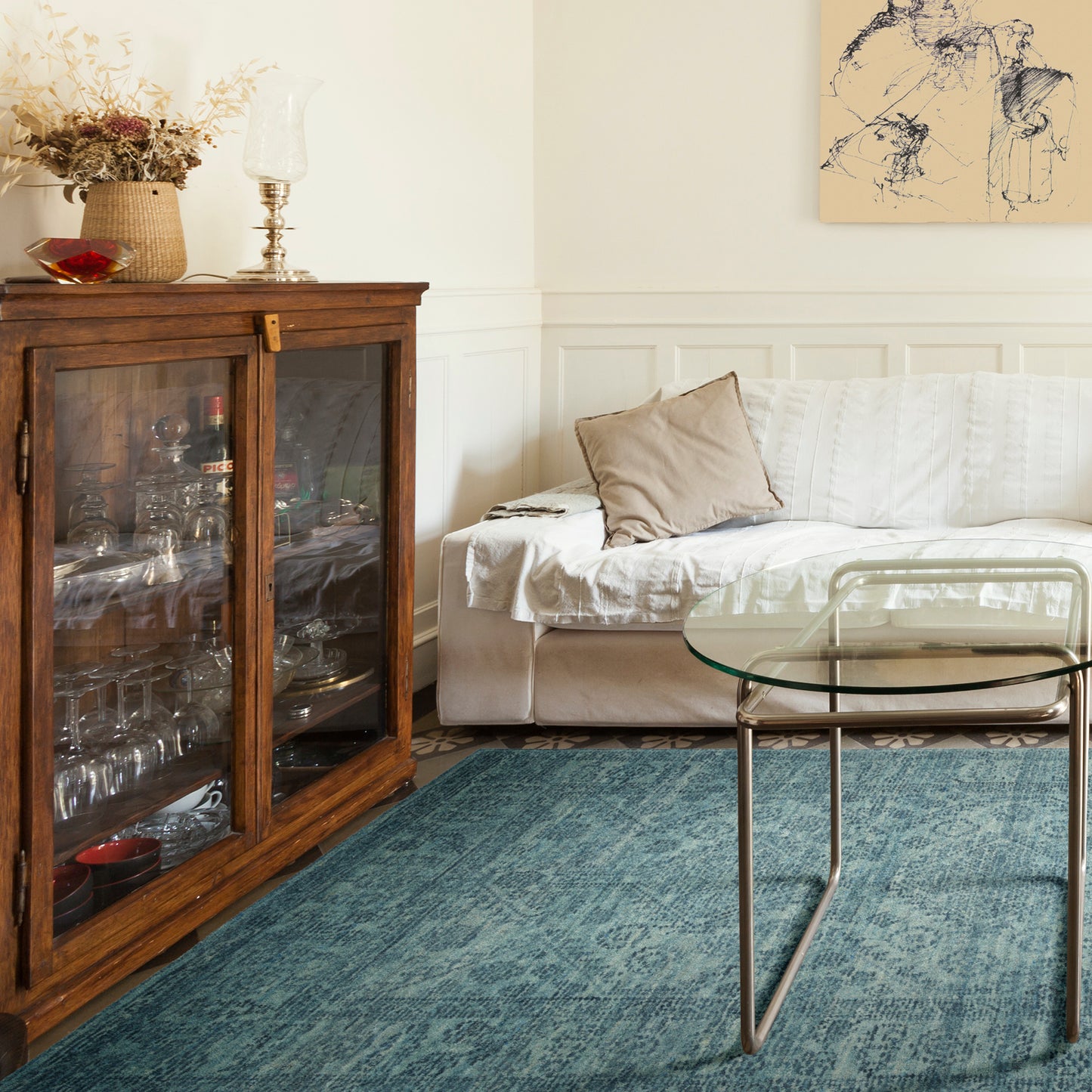 Kaleen Effete Collection Dark Blue Throw Rug 2' x 3'