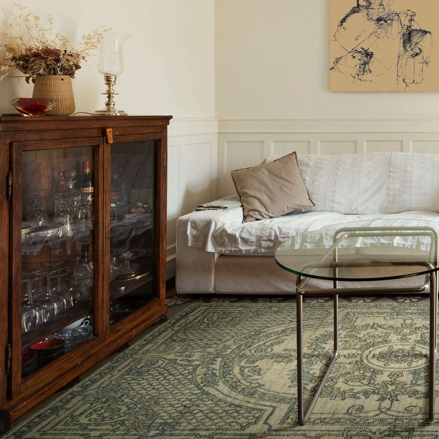 Kaleen Effete Collection Light Ivory Area Rug 8' x 10'