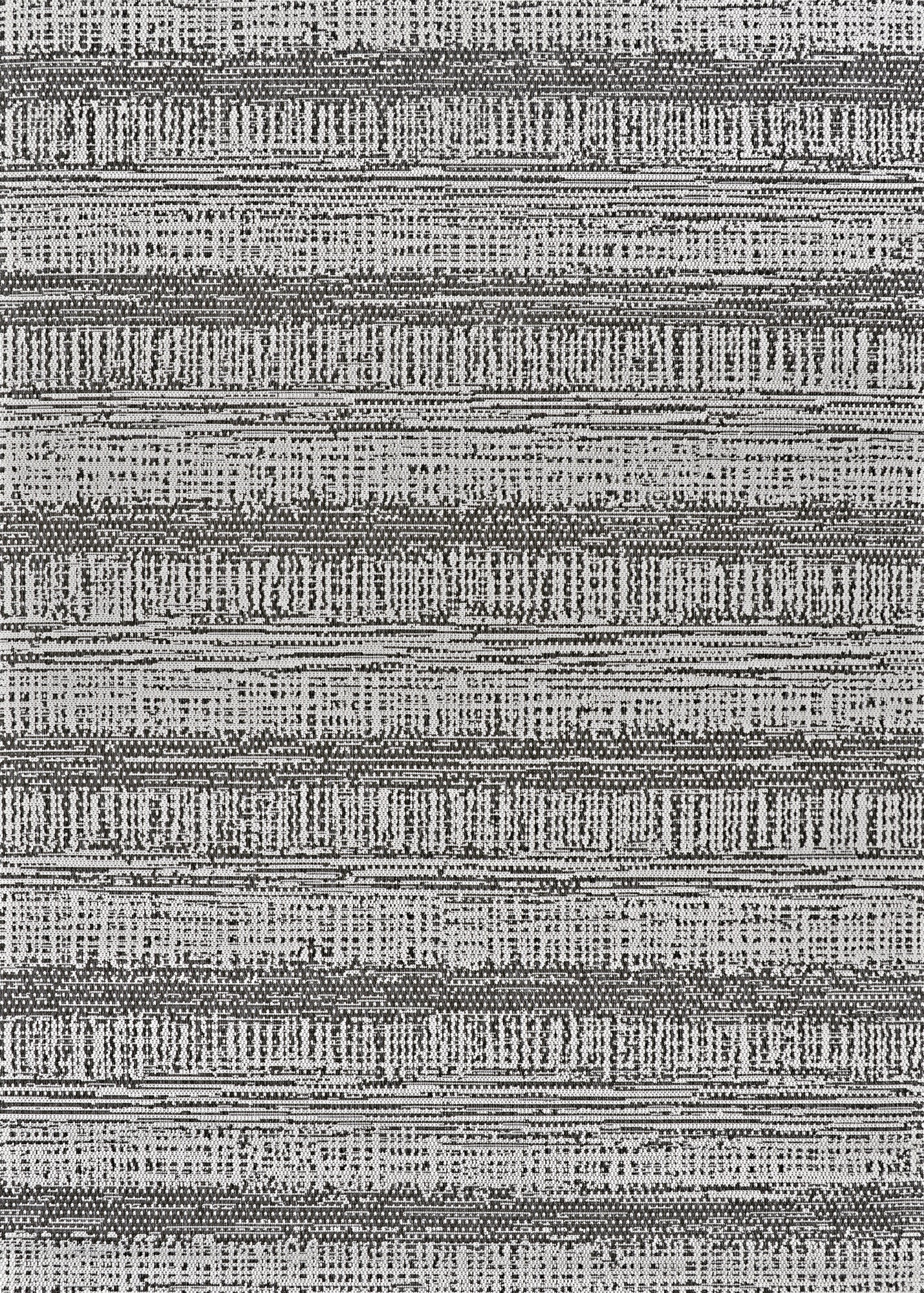 Couristan Everhome Tangent Charcoal-Ivory Rug 5'3" x 7'6"