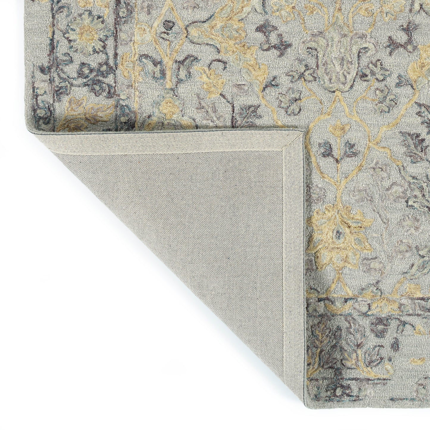 Kaleen Elijah Collection Light Silver Runner 2'6" x 8'