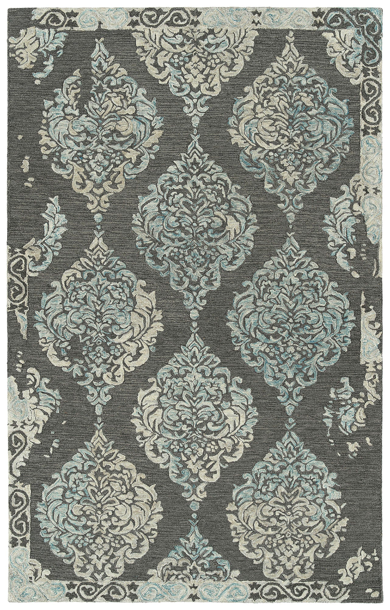 Kaleen Elijah Collection Dark Graphite Area Rug 5' x 7'9"