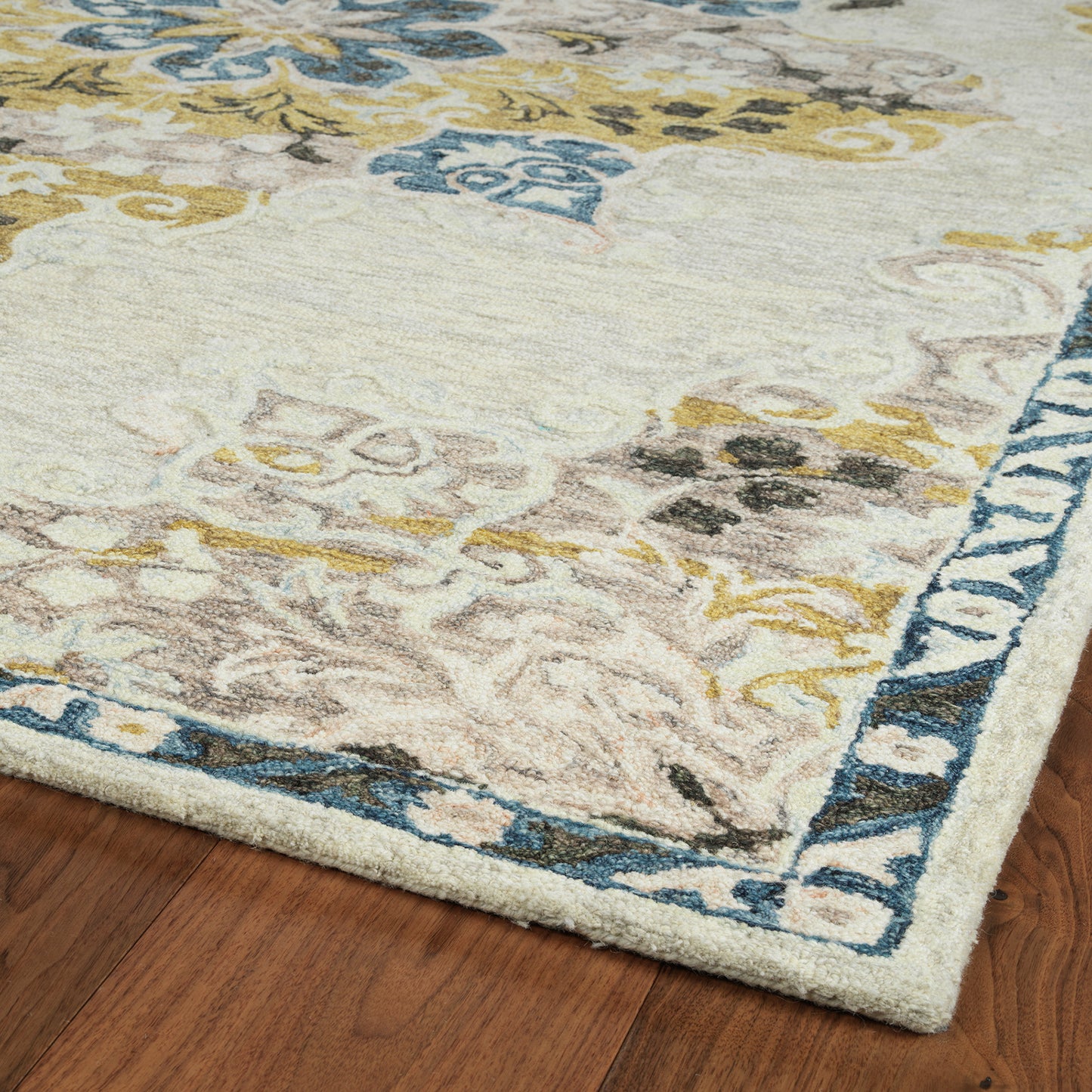 Kaleen Elijah Collection Linen Gray Runner 2'6" x 8'