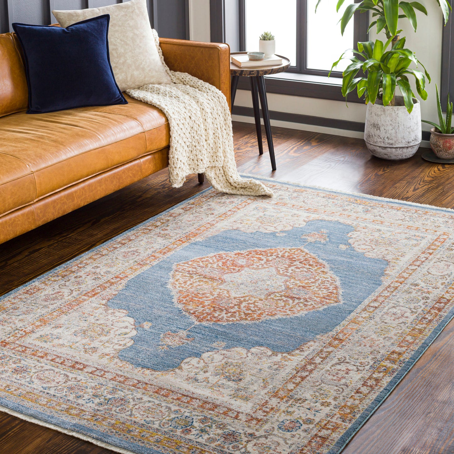 Surya Ephesians Rug 8'10" X 13' (Dark Blue, Denim)