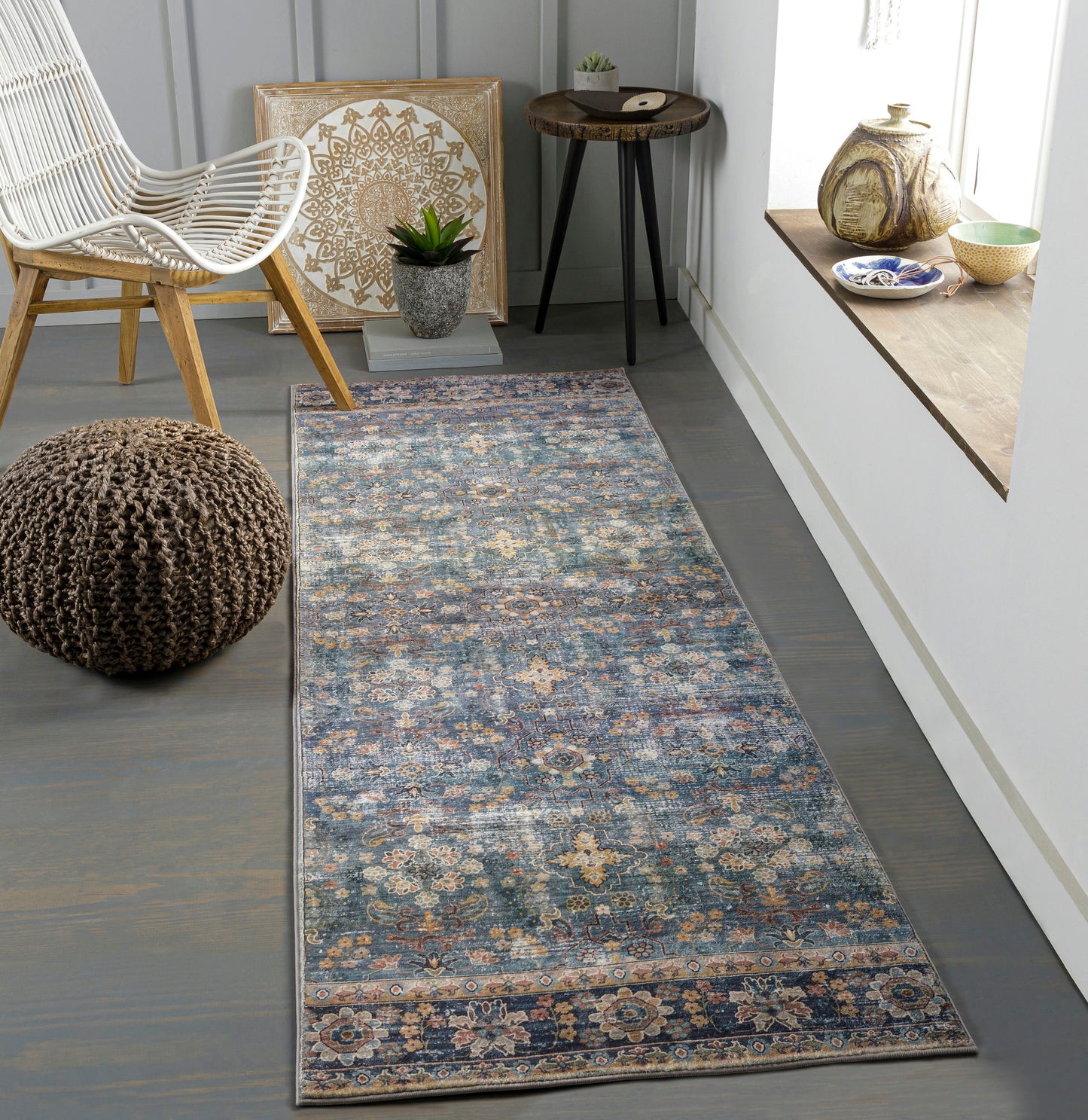 Surya Erin Rug 2'6" X 7'6" - Deep Teal