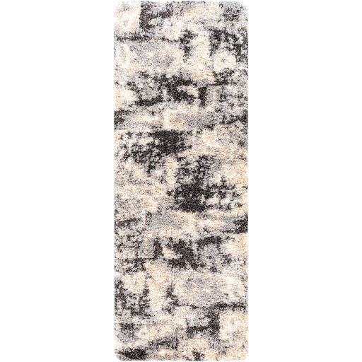 Surya Eskimo Shag Rug 2'7" X 7'3" Black