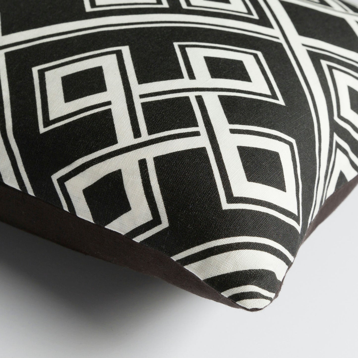 Surya Ethiopia Black Pillow Cover 18"H X 18"W