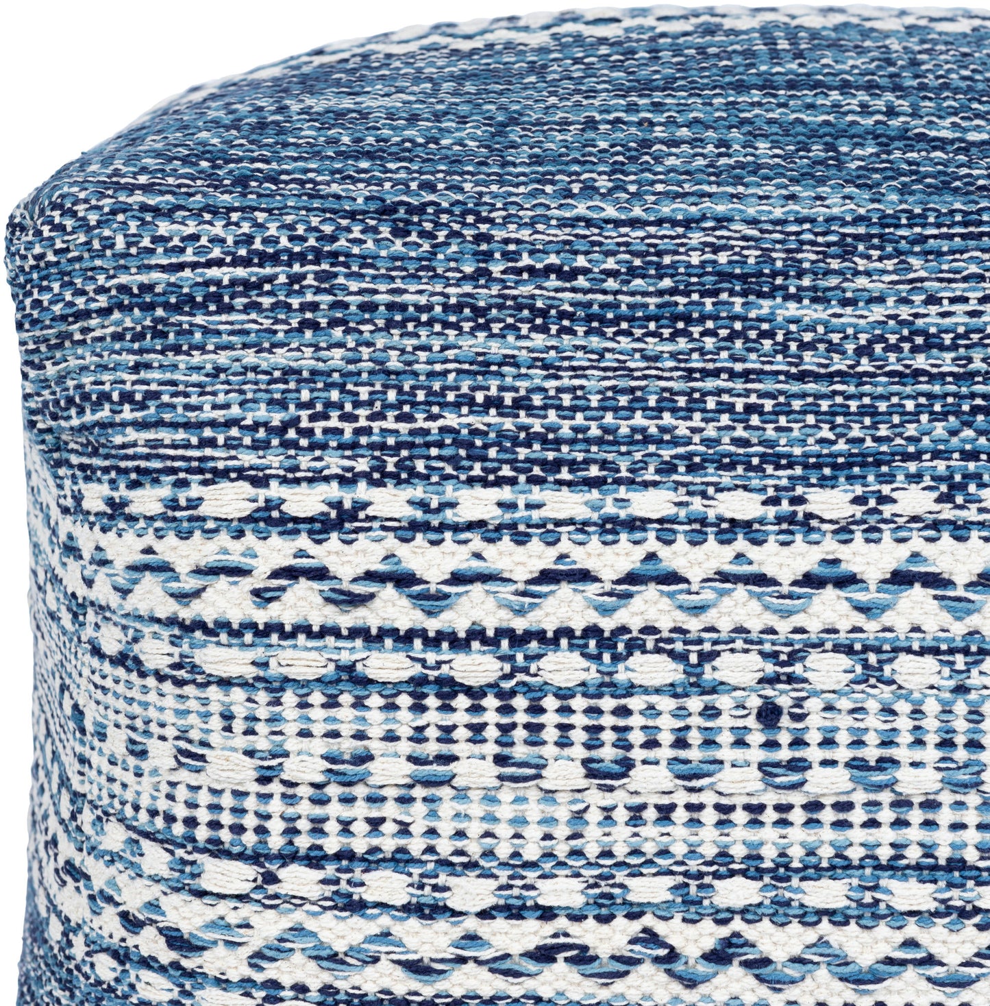 Surya Ethan Pouf 14"H X 20"W X 20"D Light Beige