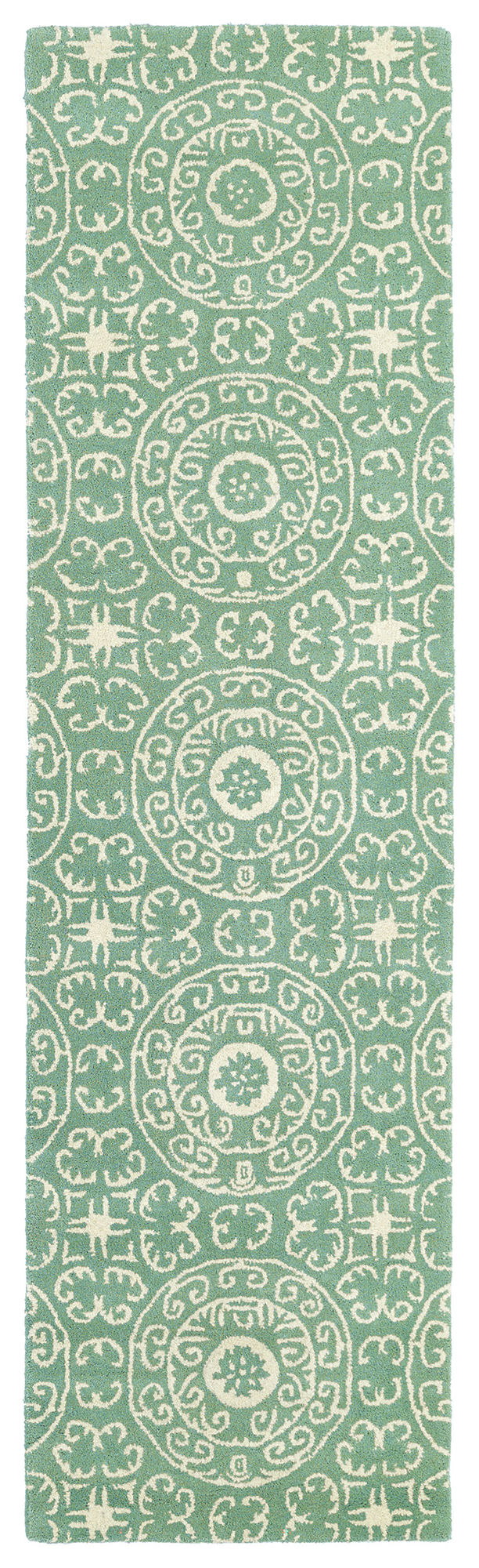 Kaleen Tara Rounds Collection Light Mint Area Rug 7'9" x 7'9"