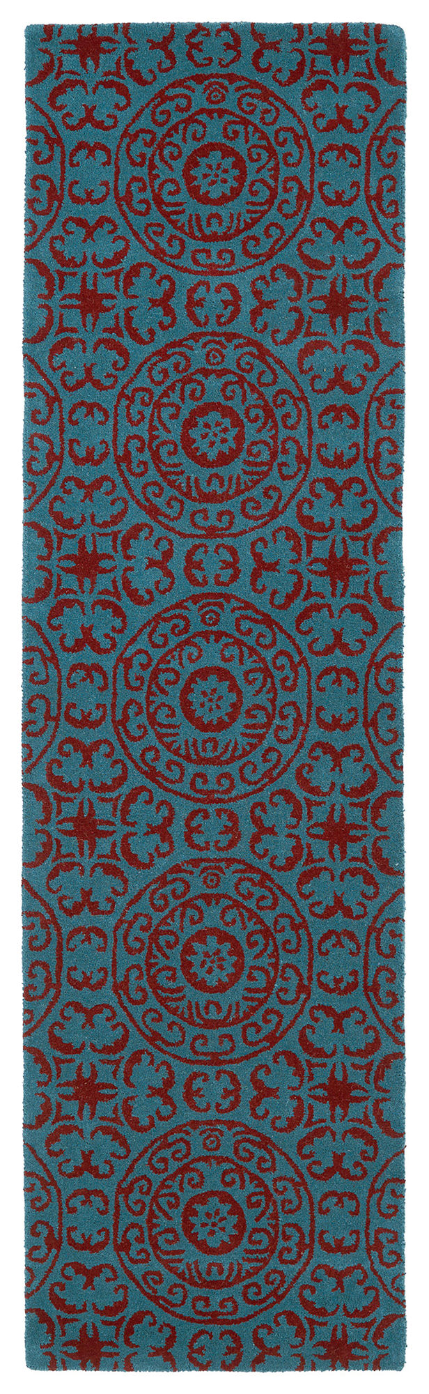 Kaleen Tara Rounds Collection Dark Peacock Area Rug 3'9" x 3'9"