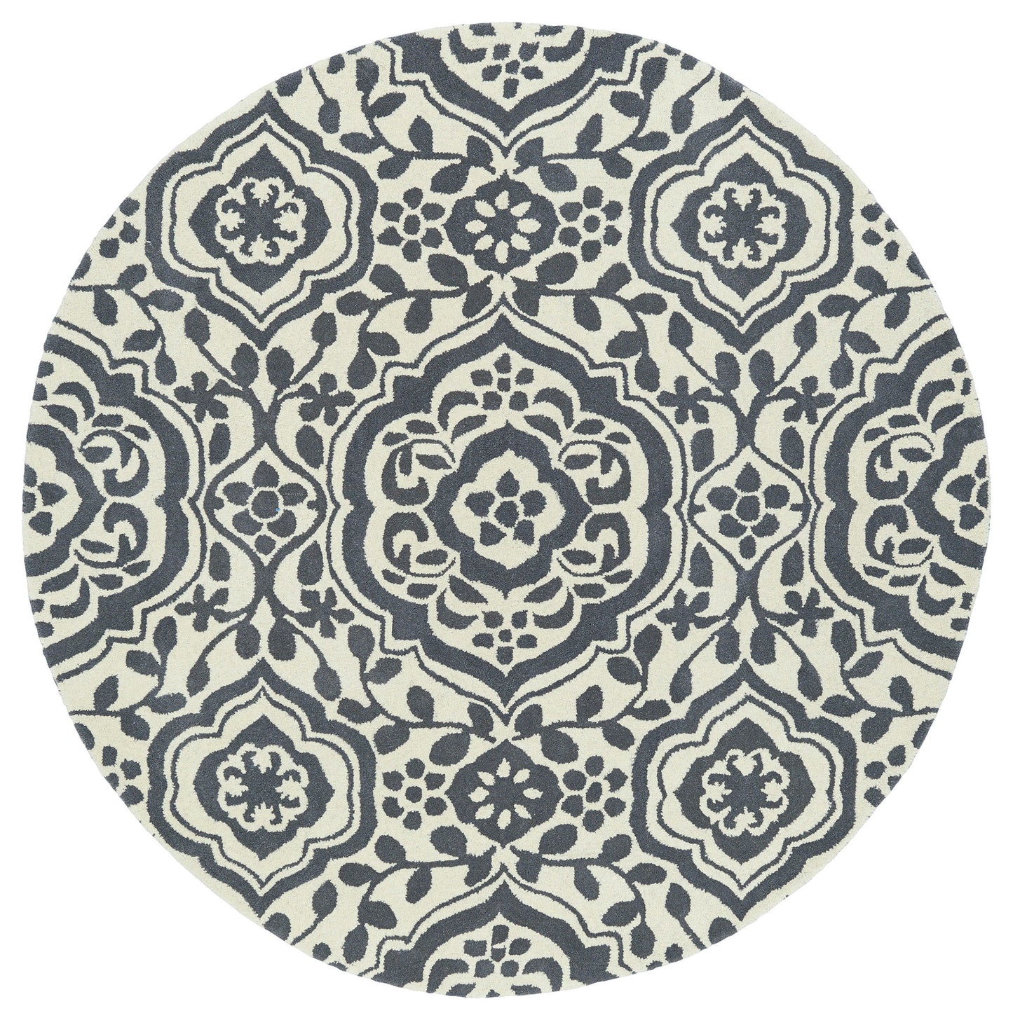 Kaleen Tara Square Collection Dark Grey Area Rug 9'9" x 9'9"