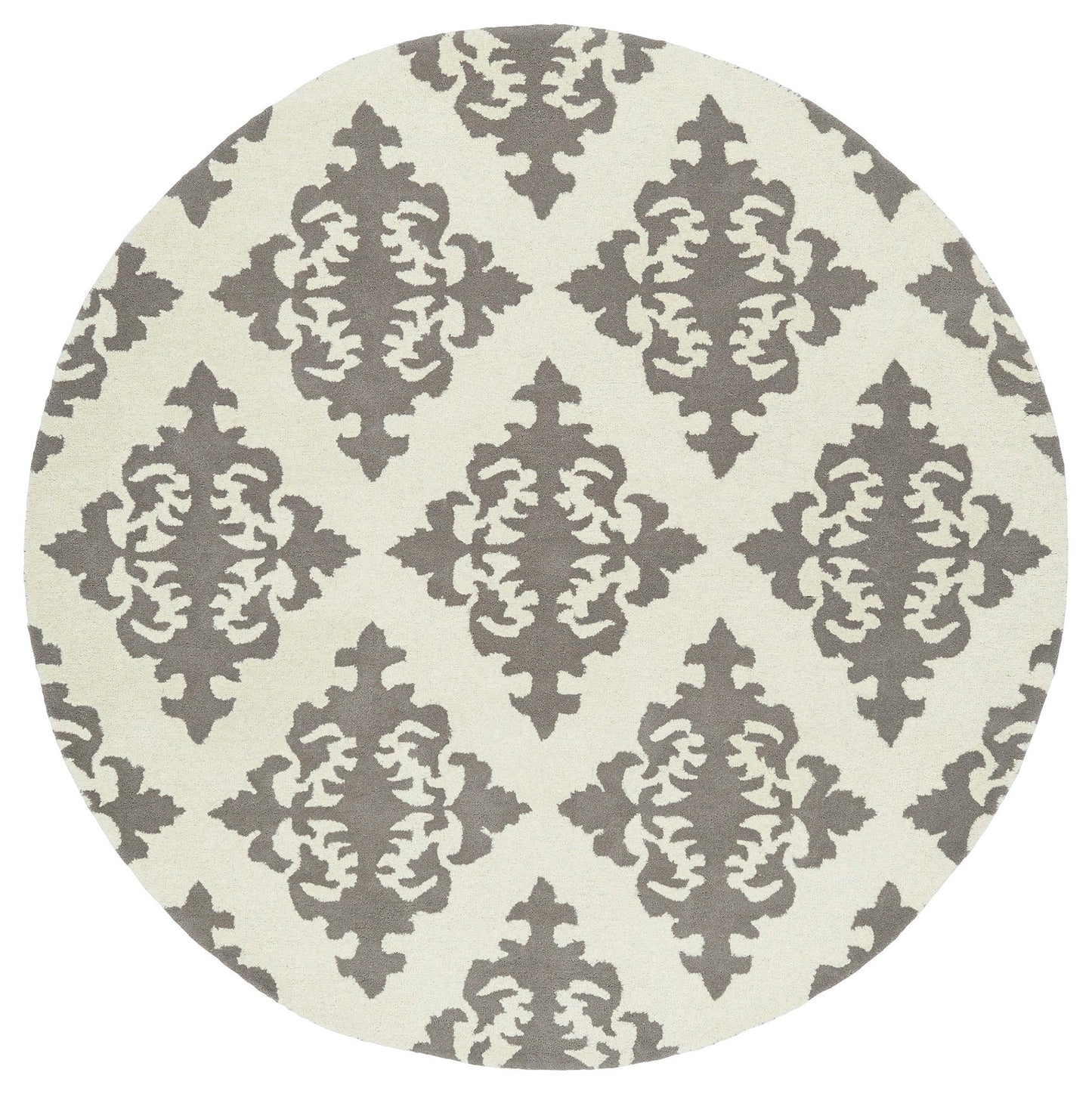 Kaleen Tara Square Collection Light Grey Area Rug 5'9" x 5'9"