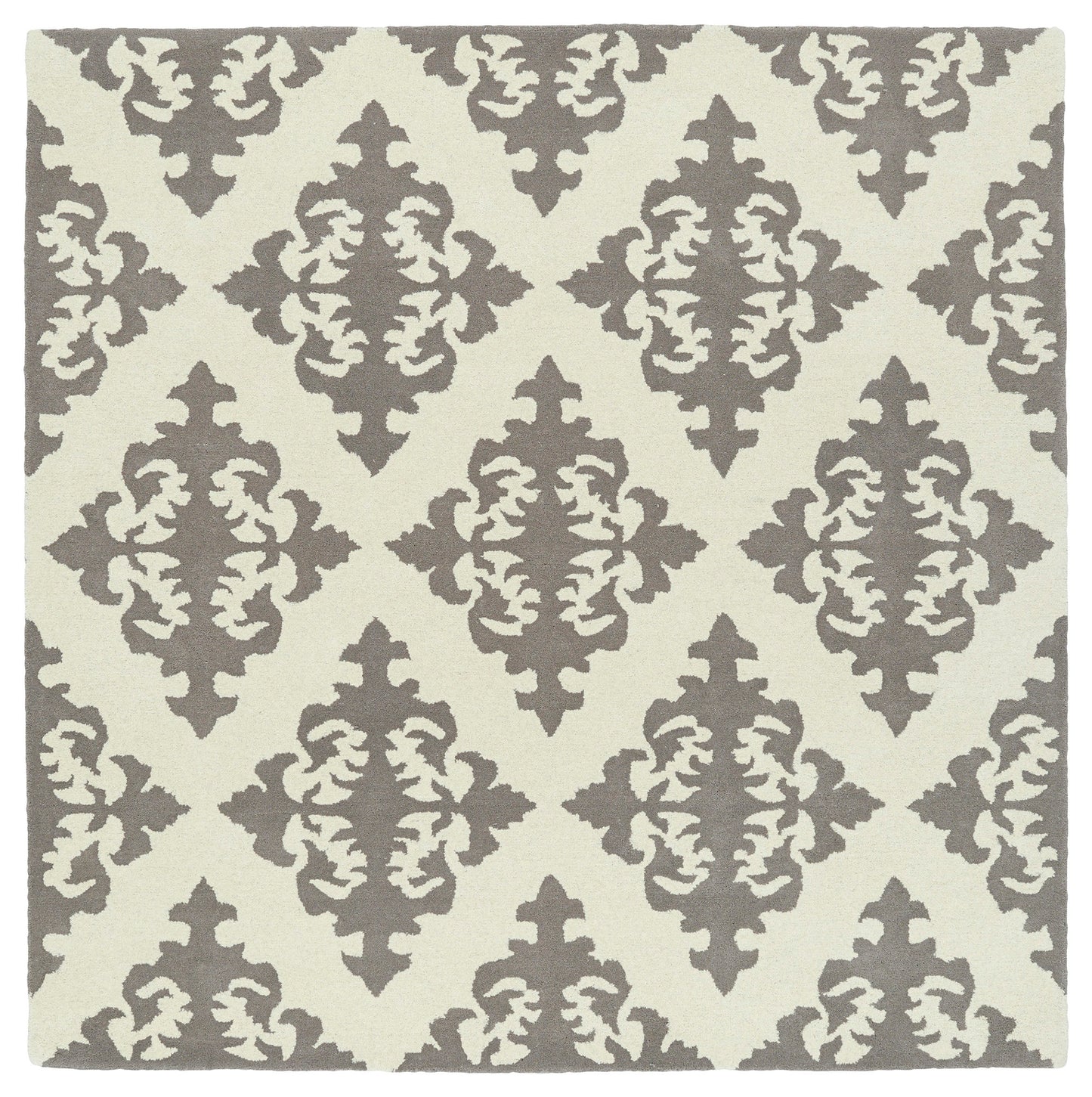 Kaleen Tara Square Collection Light Grey Area Rug 7'9" x 7'9"