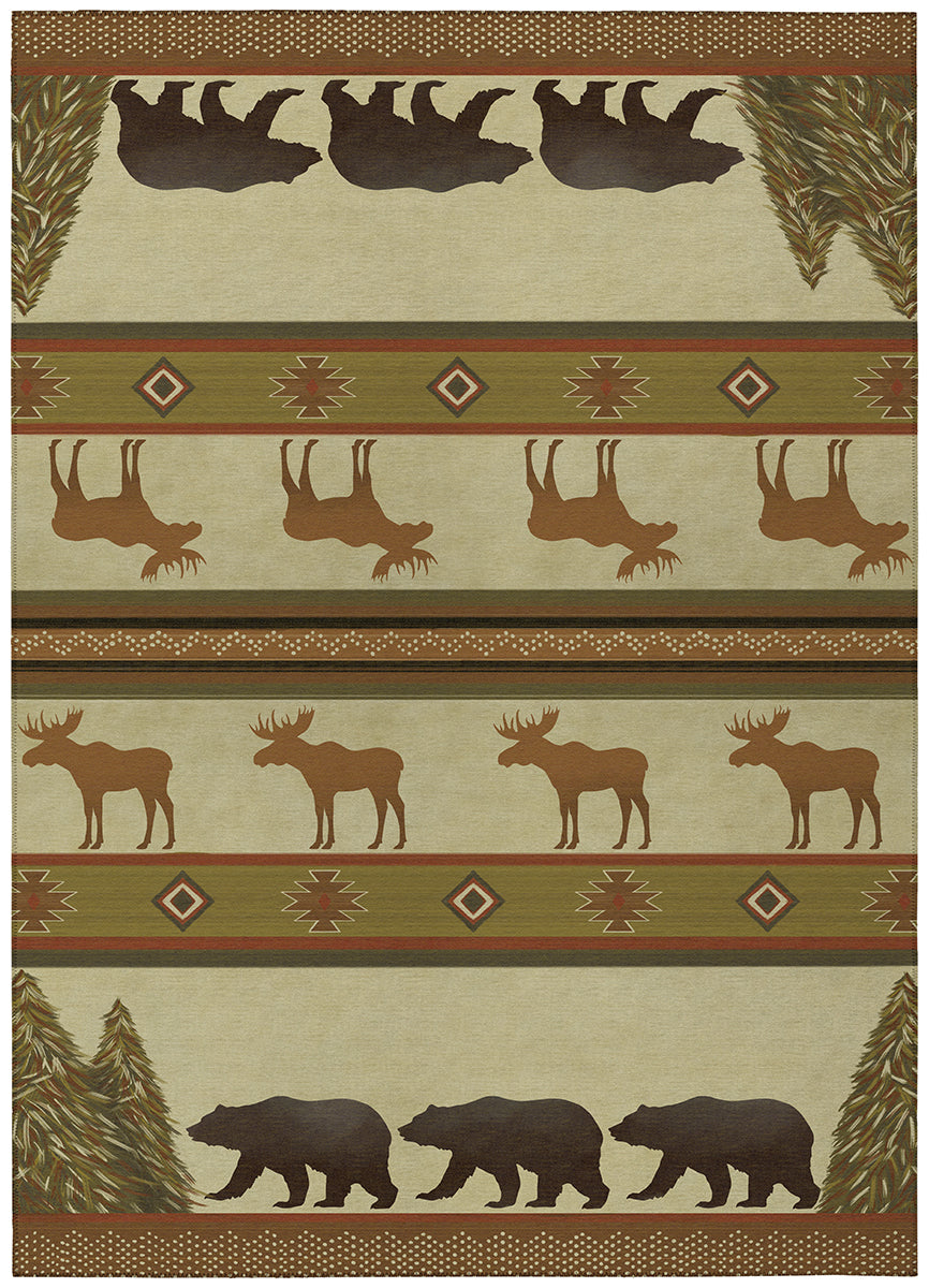 Indoor/Outdoor Excursion EX1 Beige Washable 8' x 10' Rug