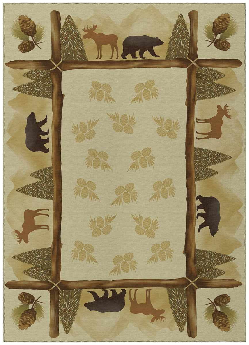 Indoor/Outdoor Excursion EX2 Beige Washable 10' x 14' Rug