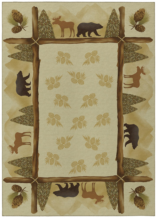 Indoor/Outdoor Excursion EX2 Beige Washable 10' x 14' Rug