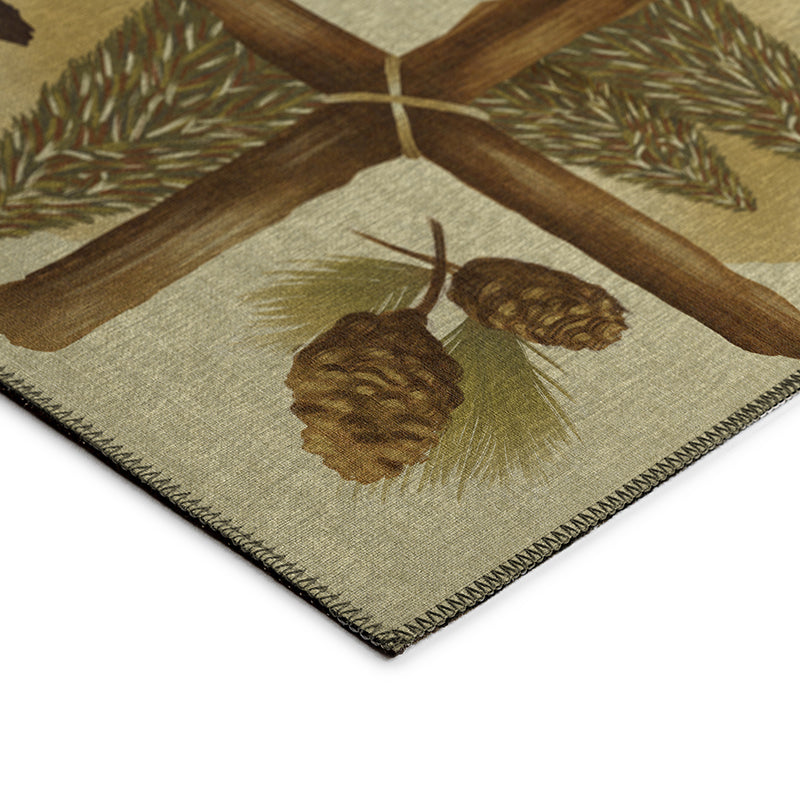 Indoor/Outdoor Excursion EX2 Beige Washable 10' x 14' Rug