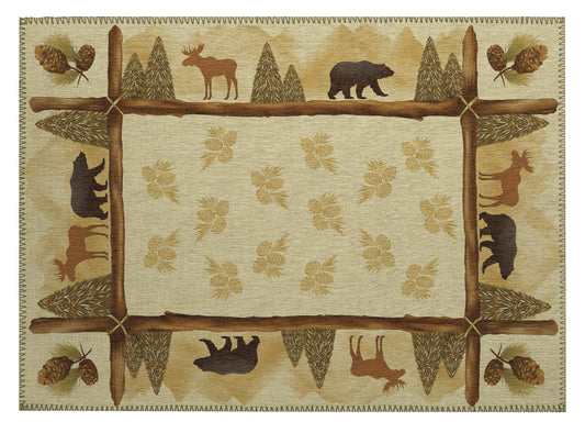 Indoor/Outdoor Excursion EX2 Beige Washable 1'8" x 2'6" Rug