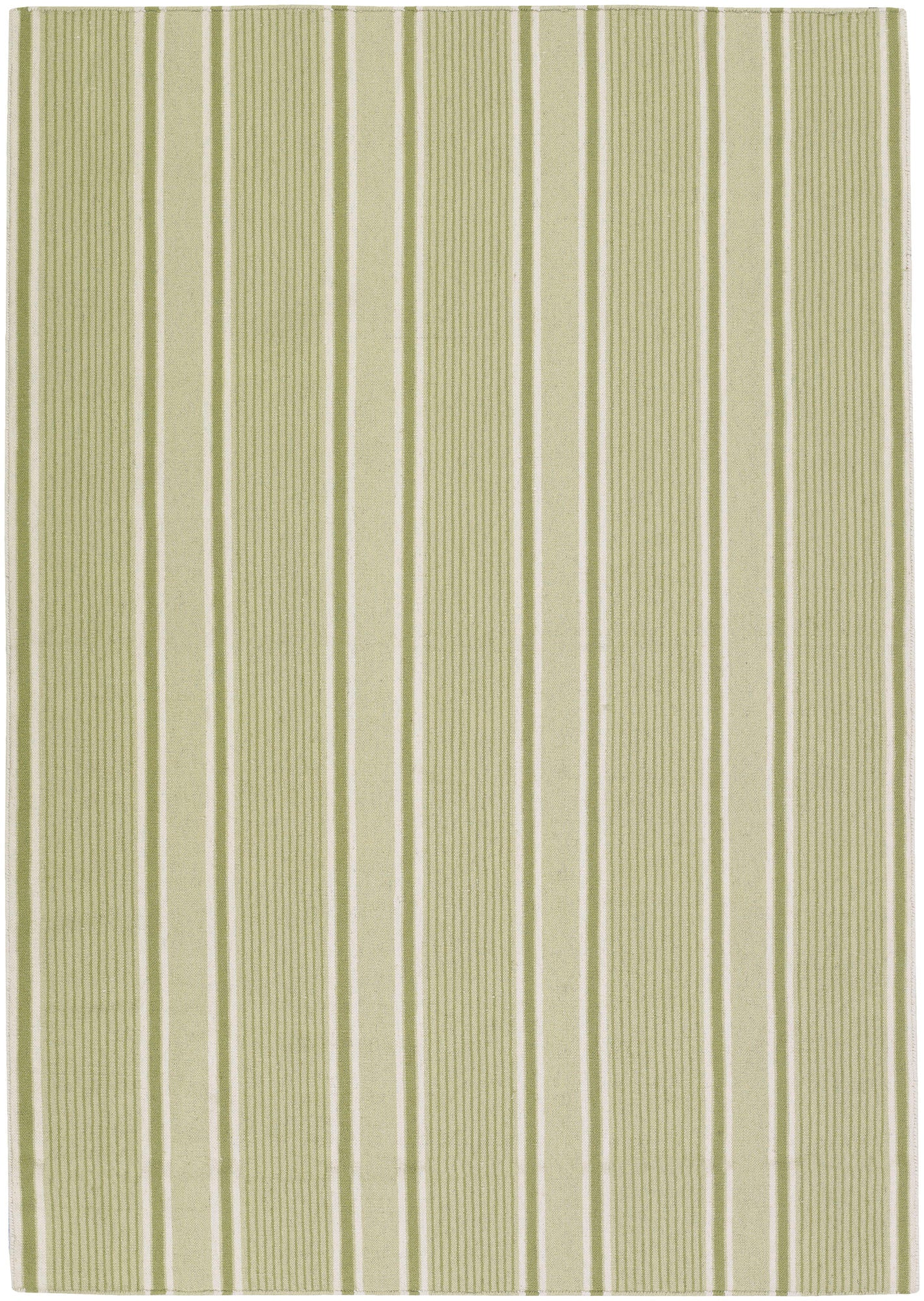 Surya Farmhouse Stripes Light Green Rug 3'6" X 5'6"