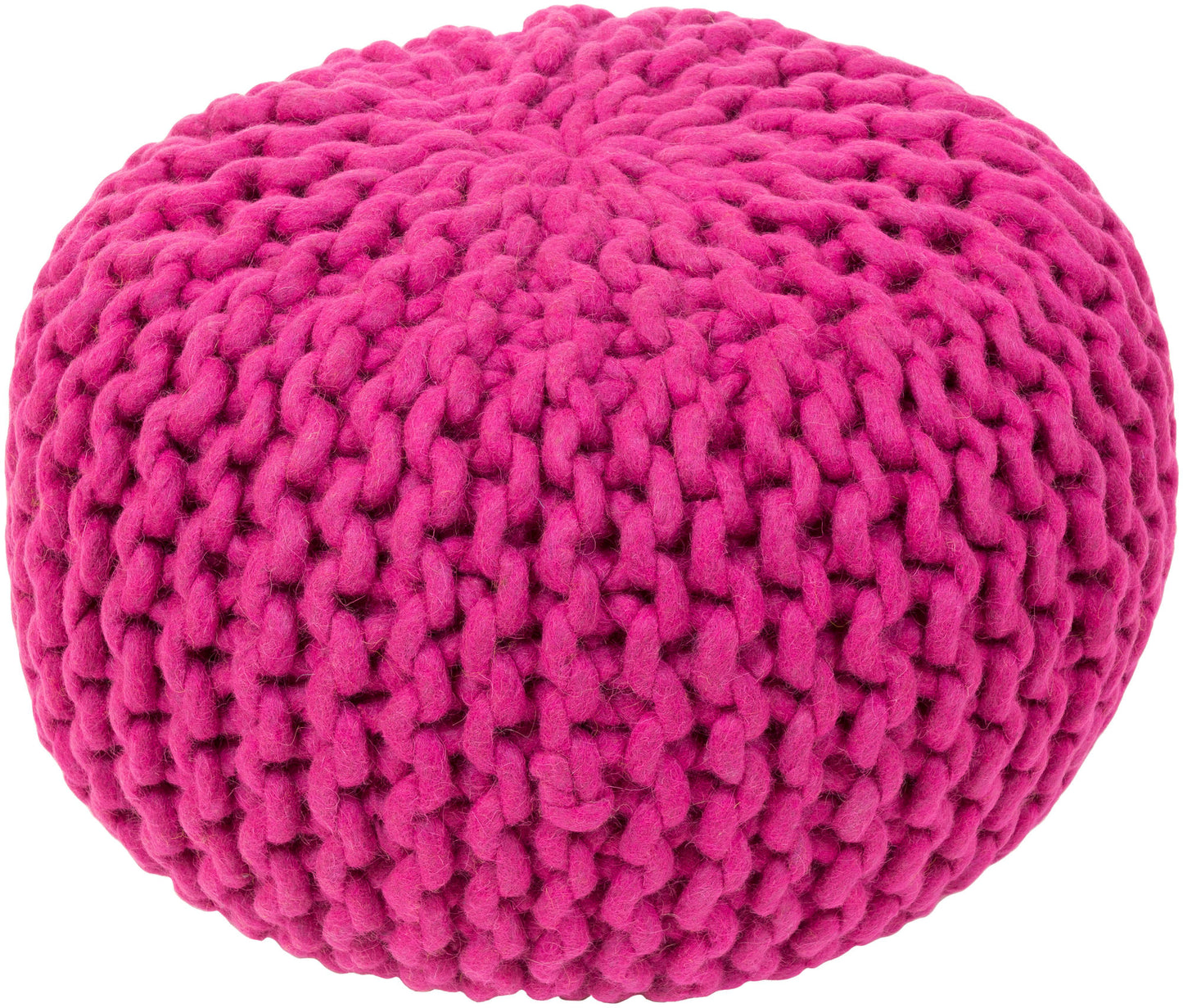 Surya Fargo Fuchsia Pouf 14"H X 20"W X 20"D