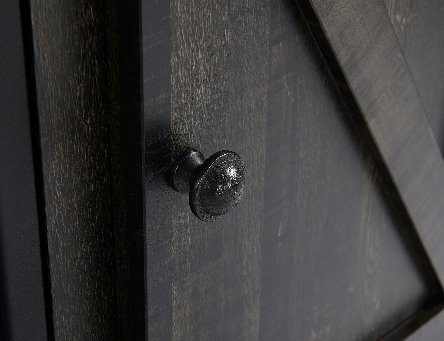 Rustic Dark Brown Wood TV Stand With Fireplace