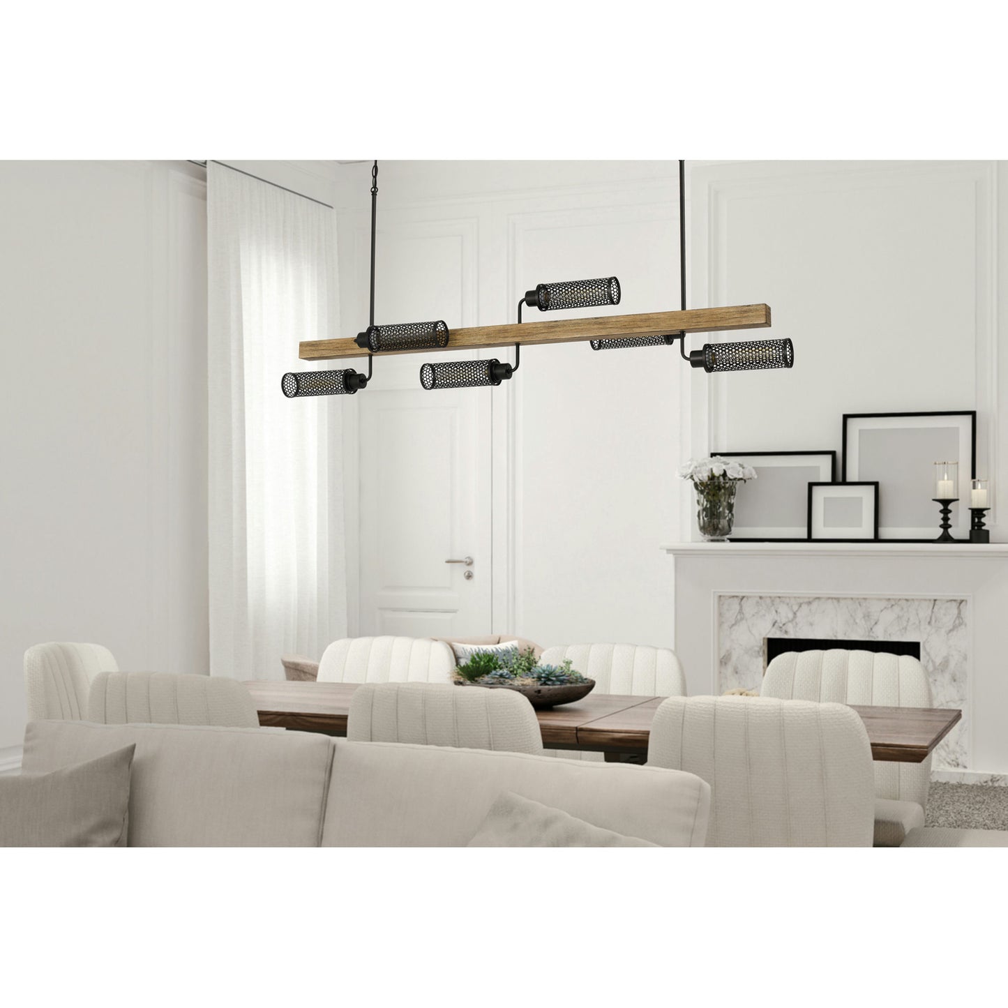 Light oak Dark bronze Lenox - Island fixture