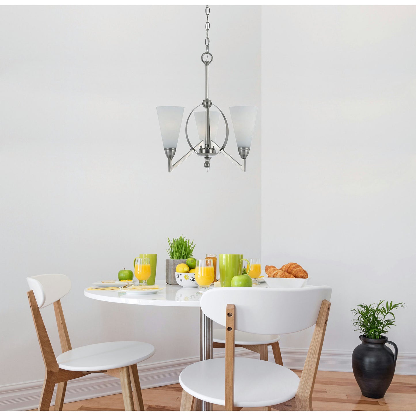 Brushed steel Metal Canroe - Chandelier