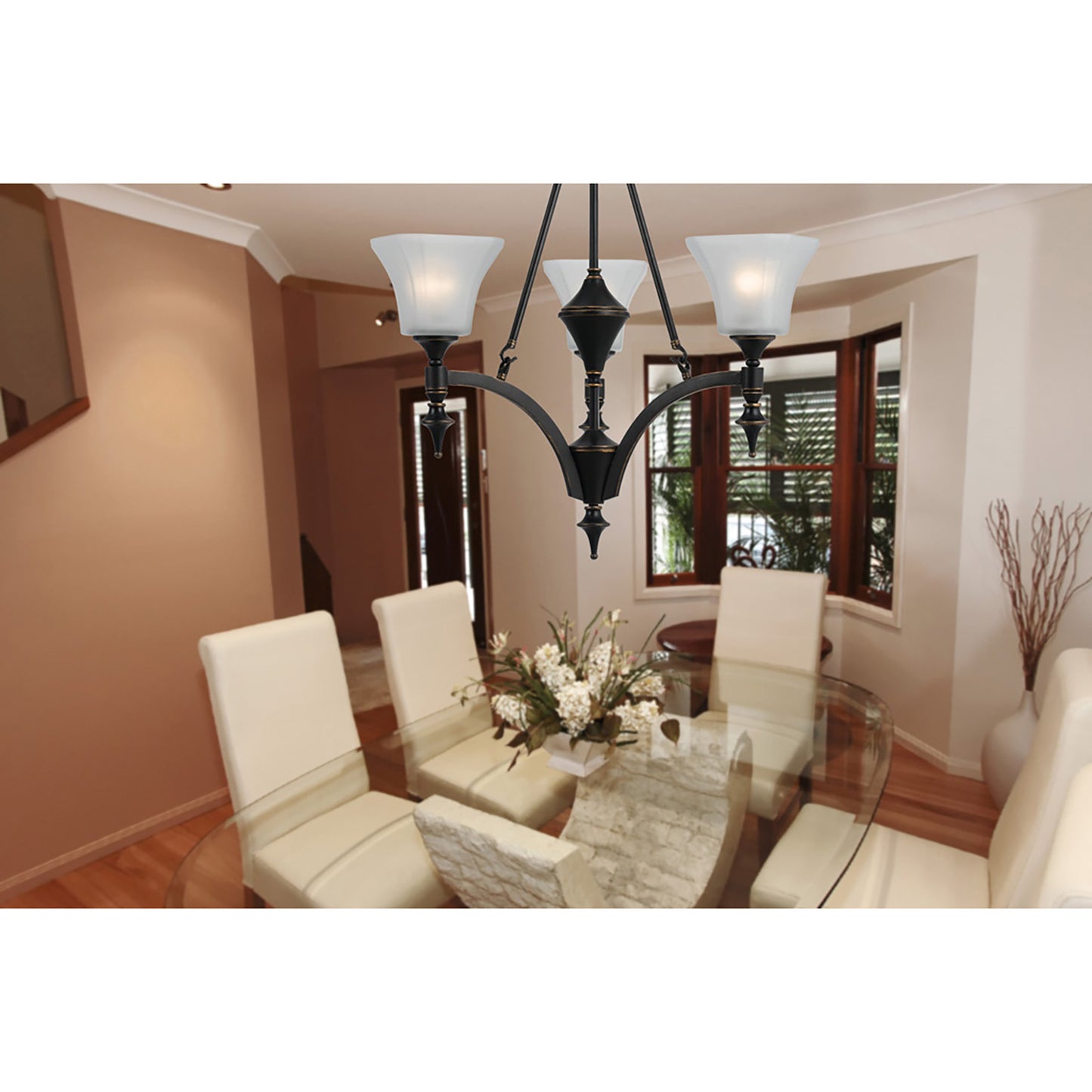 Dark bronze Metal Rockwood - Chandelier, FX-3541/3