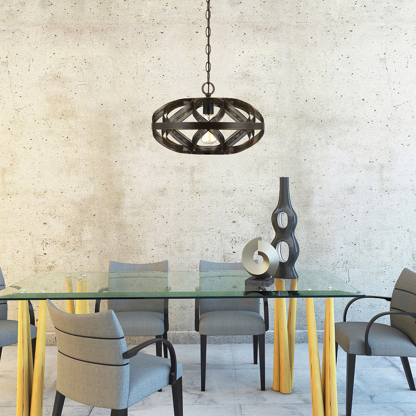 Dark bronze Metal Alma - Chandelier