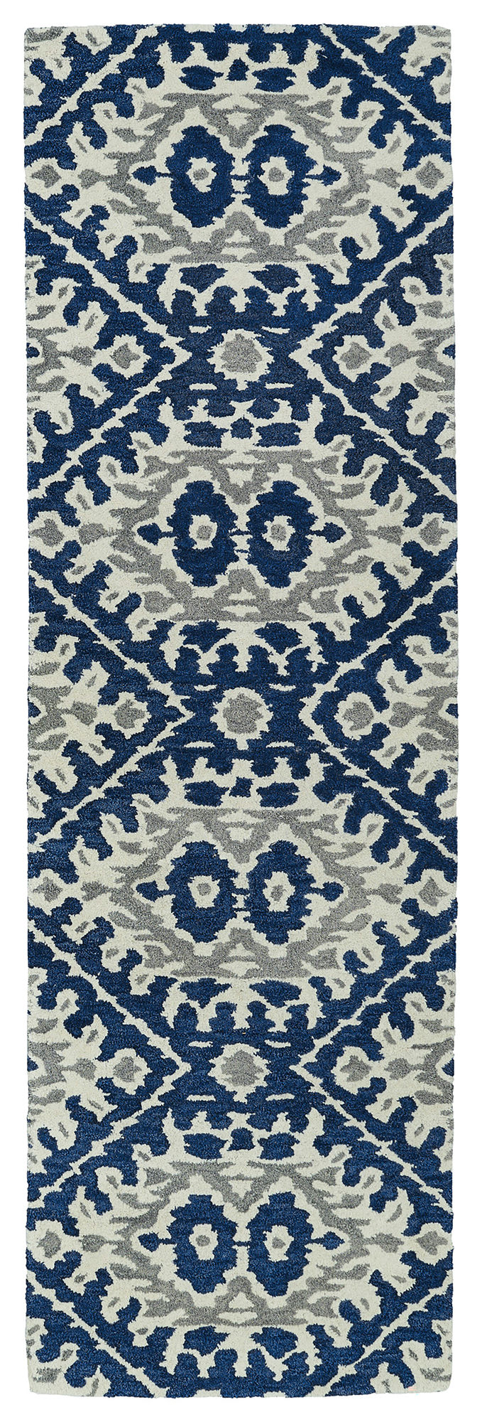 Kaleen Global Inspiration Collection Dark Blue Throw Rug 2' x 3'