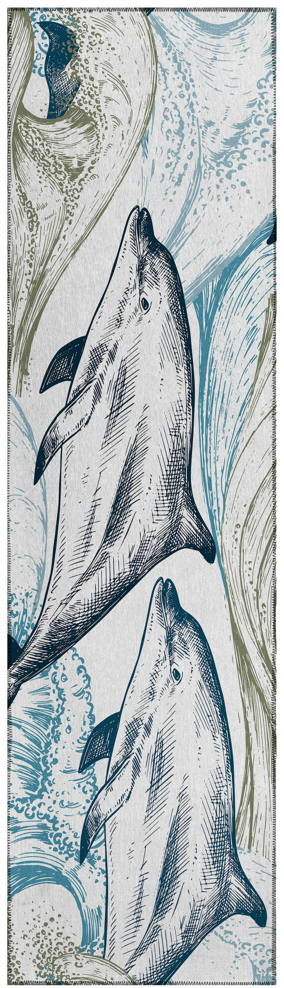 Indoor/Outdoor Harbor HA10 Ivory Washable 2'3" x 7'6" Runner Rug