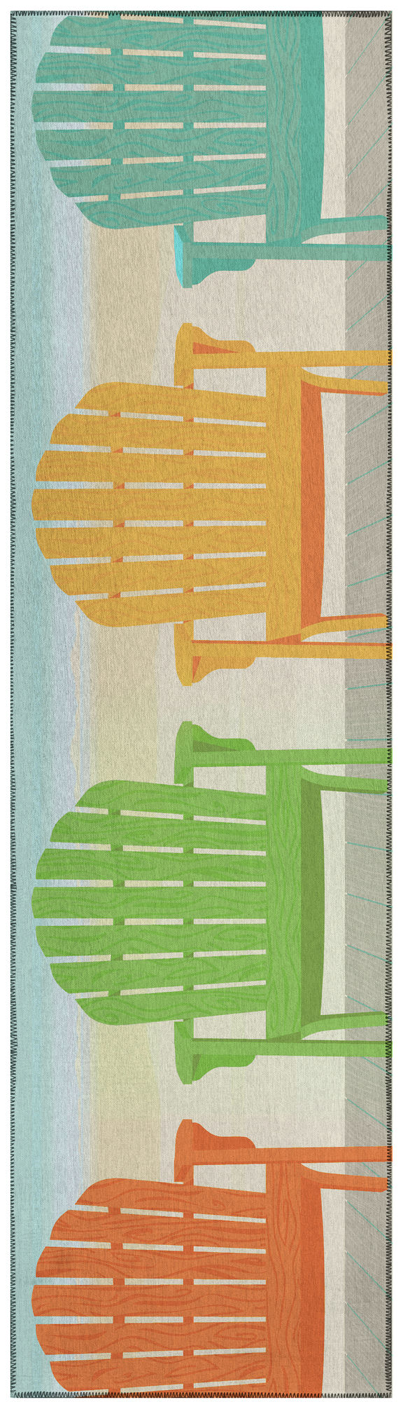 Indoor/Outdoor Harbor HA1 Poolside Washable 2'3" x 7'6" Runner Rug