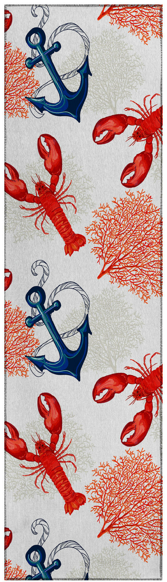 Indoor/Outdoor Harbor HA4 Ivory Washable 2'3" x 7'6" Runner Rug