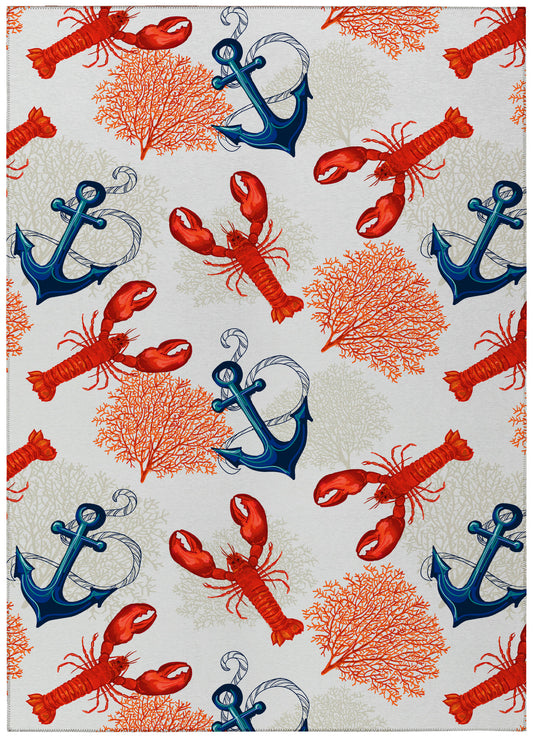 Indoor/Outdoor Harbor HA4 Ivory Washable 8' x 10' Rug