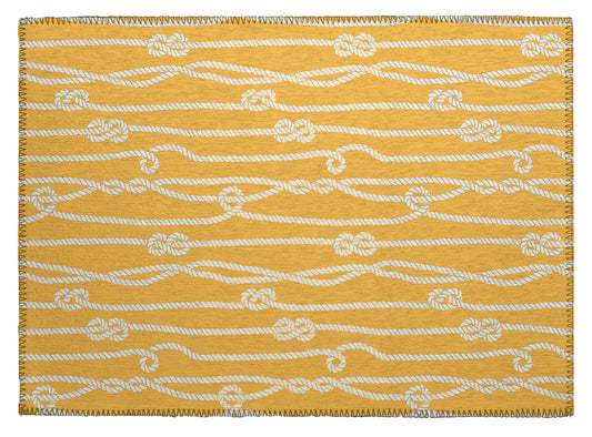 Indoor/Outdoor Harbor HA7 Gold Washable 1'8" x 2'6" Rug