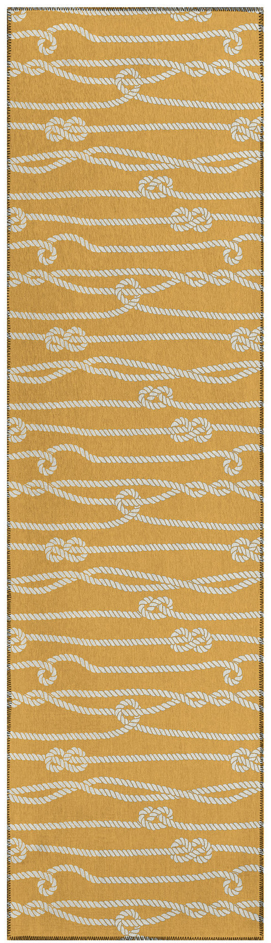 Indoor/Outdoor Harbor HA7 Gold Washable 2'3" x 7'6" Runner Rug