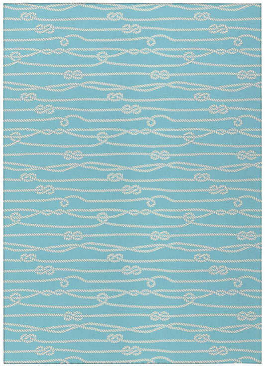 Indoor/Outdoor Harbor HA7 Lagoon Washable 5' x 7'6" Rug