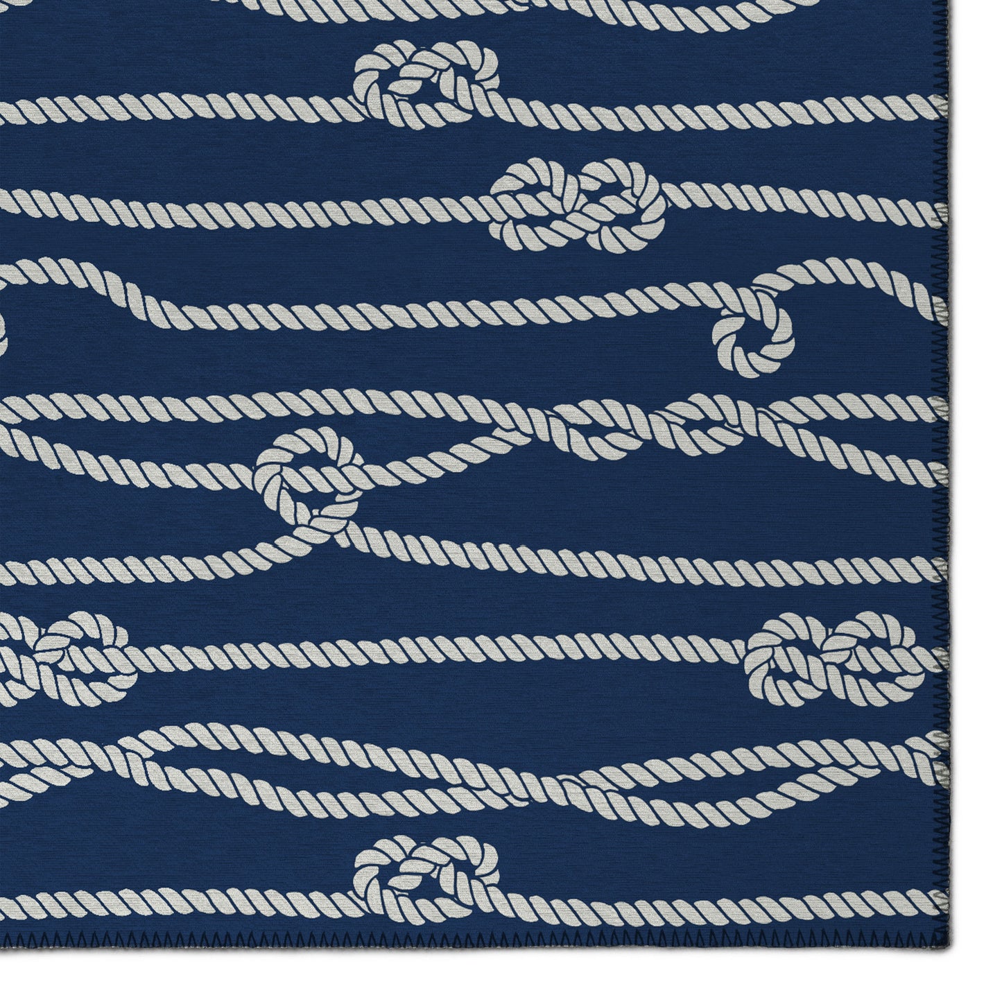 Indoor/Outdoor Harbor HA7 Navy Washable 10' x 14' Rug