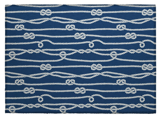 Indoor/Outdoor Harbor HA7 Navy Washable 1'8" x 2'6" Rug