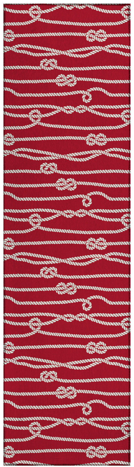 Indoor/Outdoor Harbor HA7 Red Washable 2'3" x 7'6" Runner Rug